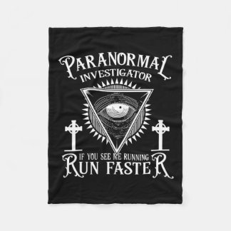 Ghost Hunter Paranormal Investigator Fleece Blanket
