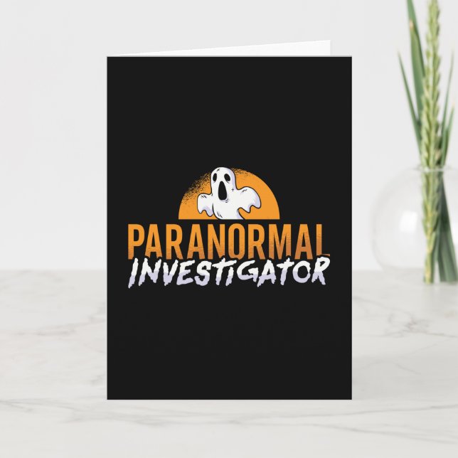 Ghost Hunter Paranormal Investigator Ghost Hunting Card (Front)