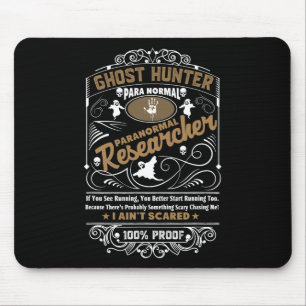 Ghost Hunter Paranormal Vintage Whiskey Style Desi Mouse Mat