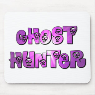 ghost hunter purple skulls mouse pad