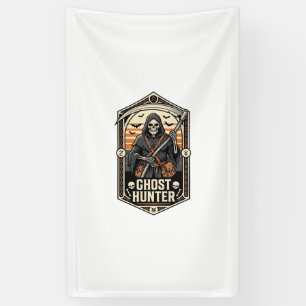Ghost Hunter Shirt Vintage Reaper Halloween Design Banner