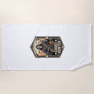 Ghost Hunter Shirt Vintage Reaper Halloween Design Beach Towel