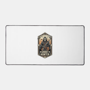 Ghost Hunter Shirt Vintage Reaper Halloween Design Desk Mat