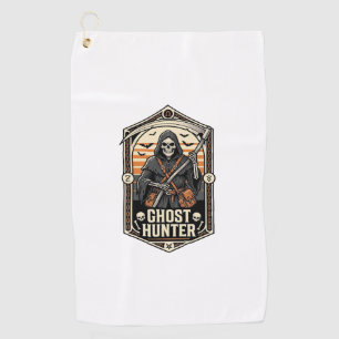 Ghost Hunter Shirt Vintage Reaper Halloween Design Golf Towel