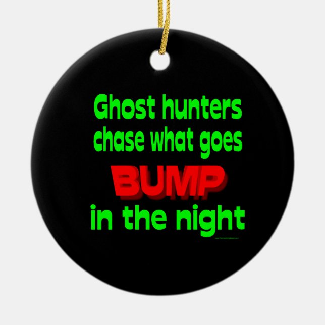 Ghost Hunters Chase What Goes Bump Ceramic Tree Decoration (Front)