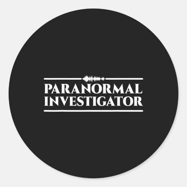 Ghost Hunting Paranormal Investigator 2  Classic Round Sticker (Front)