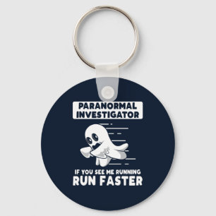 Ghost Hunting Paranormal Investigator Halloween Key Ring
