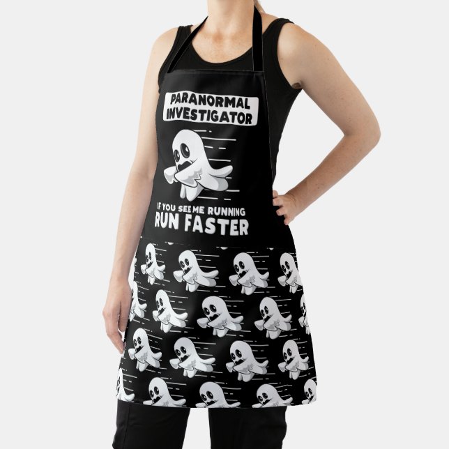 Ghost Hunting Paranormal Investigator Run Faster Apron (Insitu)