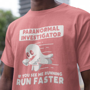 Ghost Hunting Paranormal Investigator Run Faster Tri-Blend Shirt
