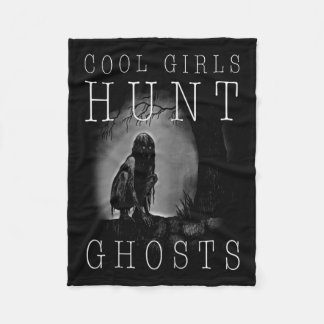 Ghost Hunting Shirt Funny Ghosthunter Girl Paranor Fleece Blanket