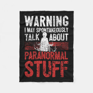 Ghost Hunting Warning Paranormal Investigator  Fleece Blanket