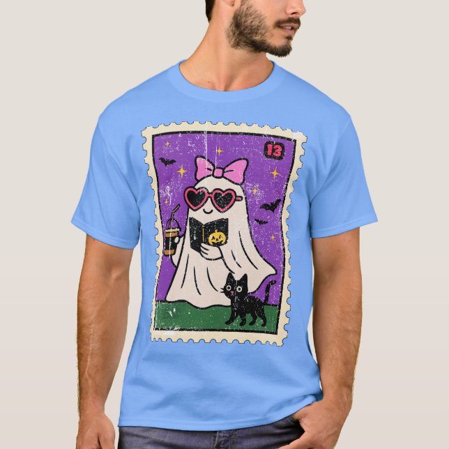 Ghost Iced Coffee book T-Shirt (Front)