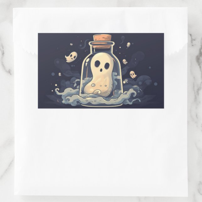 Ghost in a Bottle  Rectangular Sticker (Bag)