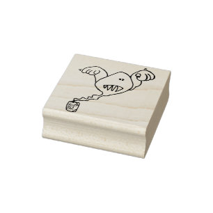 Ghost in a can illustration art stamp