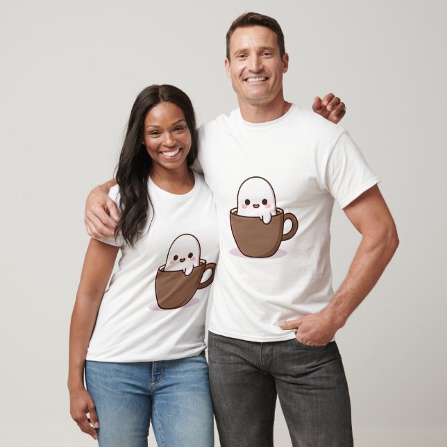Ghost in a Coffee Cup T-Shirt (Unisex)
