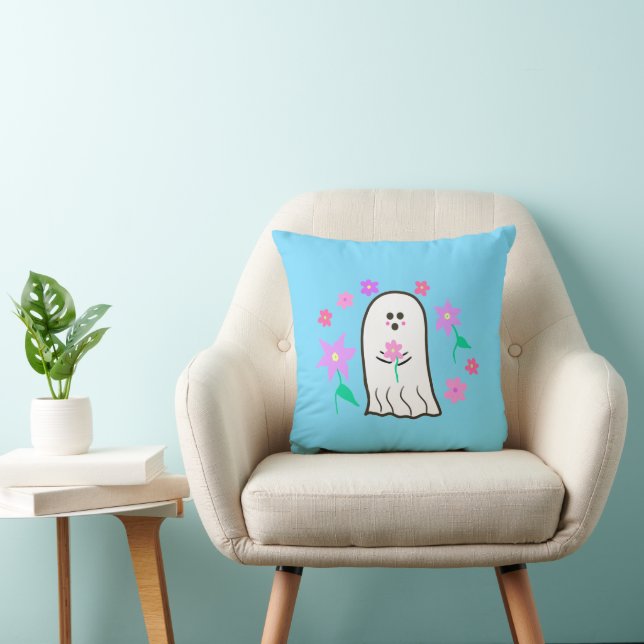Ghost in a Flower Garden  Cushion (Chair)