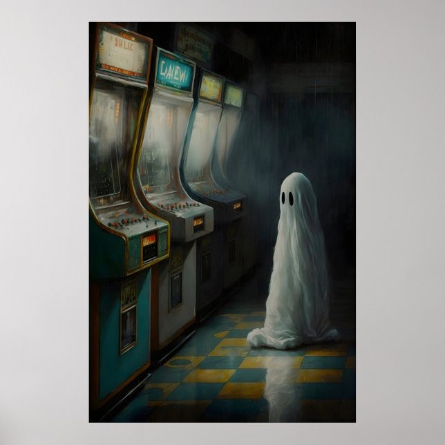 Ghost in an Abandoned Arcade, Nostalgia Poster (Front)