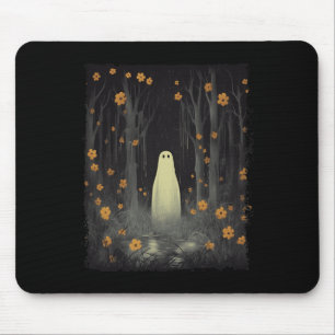Ghost In The Floral Forest Halloween Gothic Spooky Mouse Mat