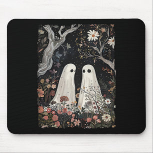 Ghost In The Flower Forest Halloween Spooky Season Mouse Mat
