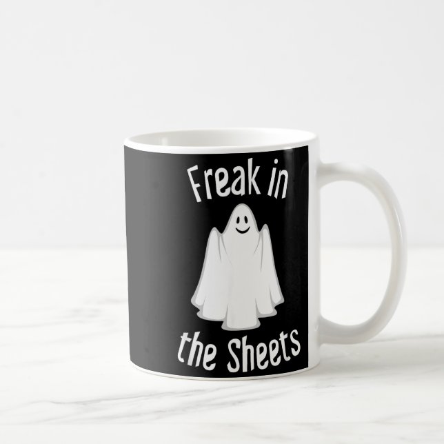 Ghost in The Sheets Funny Halloween Costume Coffee Mug (Right)