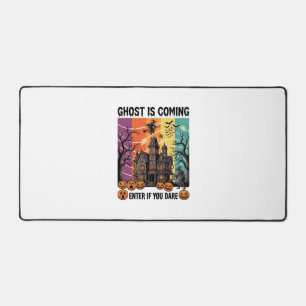 Ghost Is Coming Halloween Haunted House Witch Pump Desk Mat