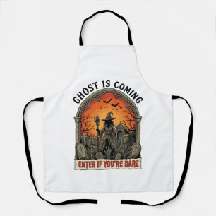 Ghost Is Coming Witch Graveyard Zombie Hands Hallo Apron