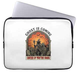 Ghost Is Coming Witch Graveyard Zombie Hands Hallo Laptop Sleeve