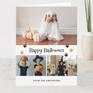Ghost Jack O’Lantern Pet Photo Halloween Card
