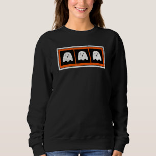Ghost Jackpot Lazy Halloween Gambling Costume Grun Sweatshirt