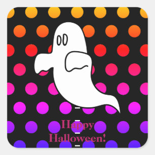 Ghost Kids Halloween Square Sticker