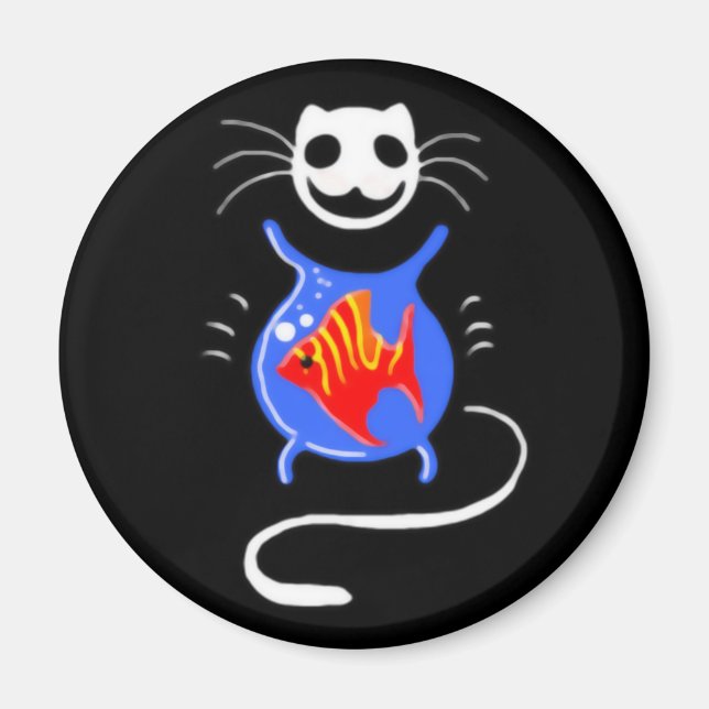 Ghost Kitty Cat Magnet (Front)