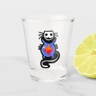 Ghost Kitty Cat Shot glass