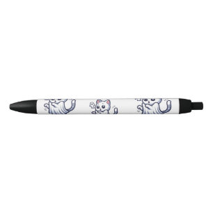 Ghost Kitty Halloween Costume Black Ink Pen