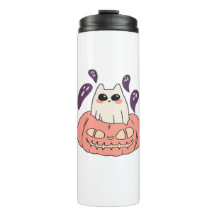 Ghost Kitty in a pumpkin Classic T-Shirt Thermal Tumbler