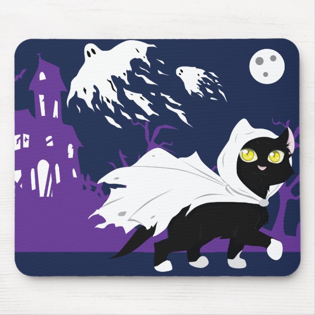 Ghost Kitty Mouse Mat (Front)