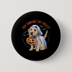 Ghost Labrador Puppy Treats Halloween Labrador Dog 6 Cm Round Badge