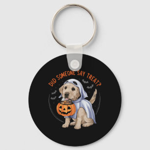 Ghost Labrador Puppy Treats Halloween Labrador Dog Key Ring