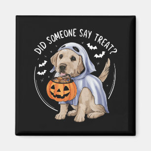 Ghost Labrador Puppy Treats Halloween Labrador Dog Magnet