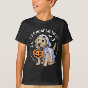 Ghost Labrador Puppy Treats Halloween Labrador Dog T-Shirt