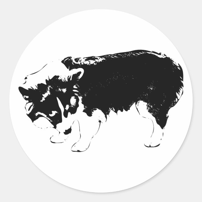 Ghost-Leaf Sniffer Classic Round Sticker (Front)