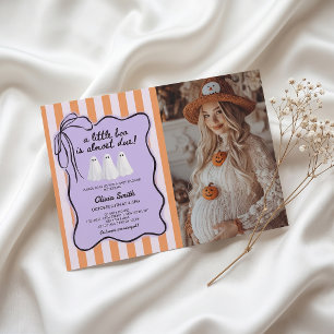 Ghost Little Boo Baby Shower Invitation Photo