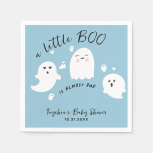 Ghost Little Boo Boy Halloween Baby Shower Napkin