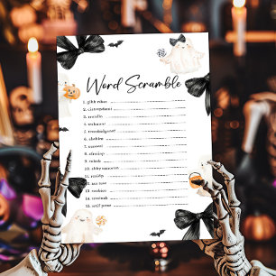 Ghost Little Boo Halloween Word Scramble Game