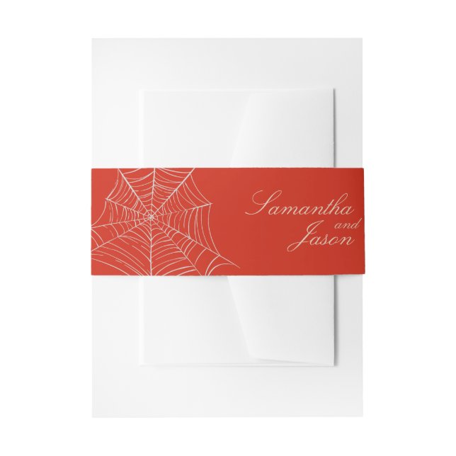 Ghost Love Wedding Invitation Belly Band (Front Example)