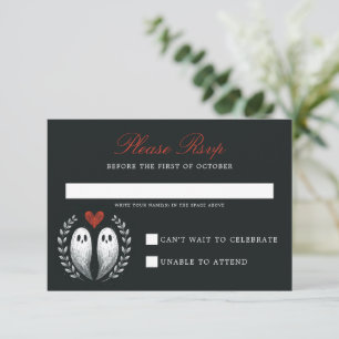 Ghost Love Wedding RSVP Card