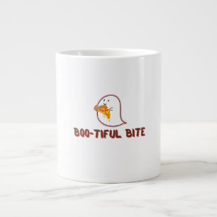 Ghost Loves Pizza Large Coffee Mug