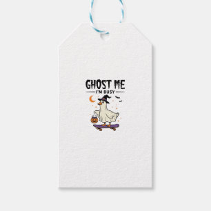 Ghost Me Im Busy Halloween Goose Skateboard Gift Tags