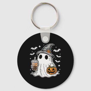 Ghost Milktea Ghost Drinking Bubble Tea Key Ring