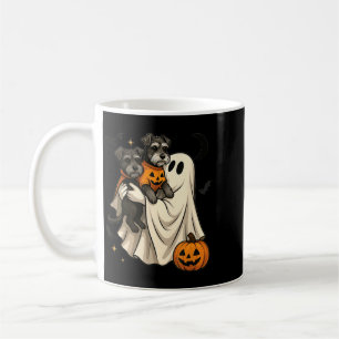 Ghost Miniature Schnauzer Dog Halloween Coffee Mug