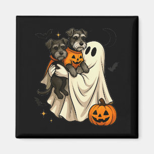 Ghost Miniature Schnauzer Dog Halloween  Magnet
